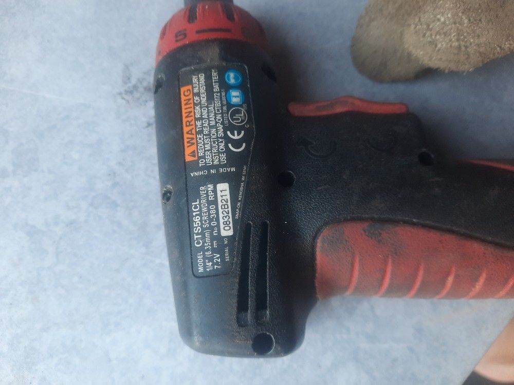 snapon 1/4 driver with battery