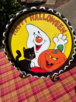 Tray Metal Tin Happy Halloween