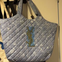 YSL Denim Tote Bag 