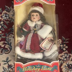 Holiday lane Porcelain doll