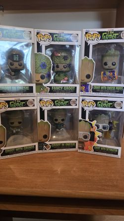 Funko Pop Groot Complete Set