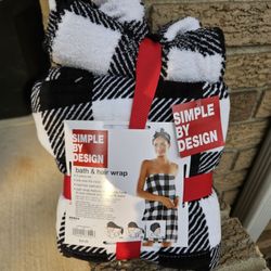 New Towel Wrap With Hair Wrap. Good Gift