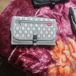 Portable Baby Changing. Bule And Black And Gray