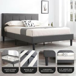 FULL BED FRAME WITH THE MATTRESS