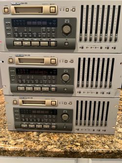 Three Tascam DA-88 8-track digital multitrack recorders