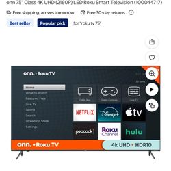 75 In Onn Roku Tv 
