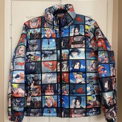 Naruto Vs Sasuke Scenes Puffer Jacket Hypland