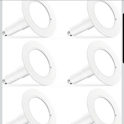5/6 Inch LED Recessed Lights 6 Pack Dimmable Retrofit Can Lights 5CCT