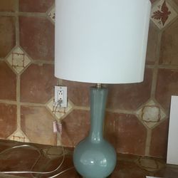 Table Lamp Turquoise Green Gold 