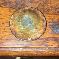 PMD-Post mint damaged/1967 Philadelphia Silver Kennedy Half Dollar 50C $0.50 Mint state Coin
