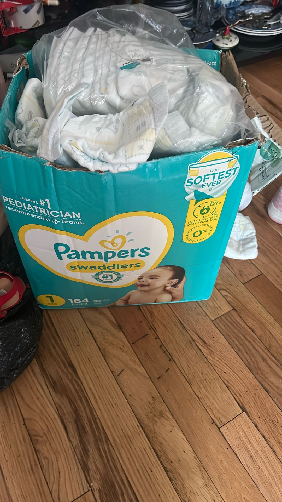 open box diapers size 1 only $12