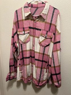 Pink Plaid Flannel Shacket