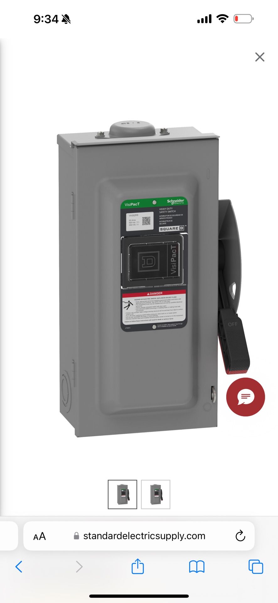 Schneider Electric Square D. VH362RB
