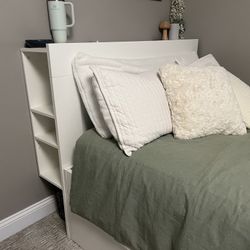 Full Sized IKEA Storage Bed With Mattress