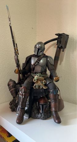 Mandalorian and grogu 1/4th hot toys sideshow
