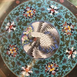 Antique chinese cloisonné stool