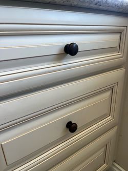 Oil-Rubbed Bronze Knobs and Kitchen Faucet