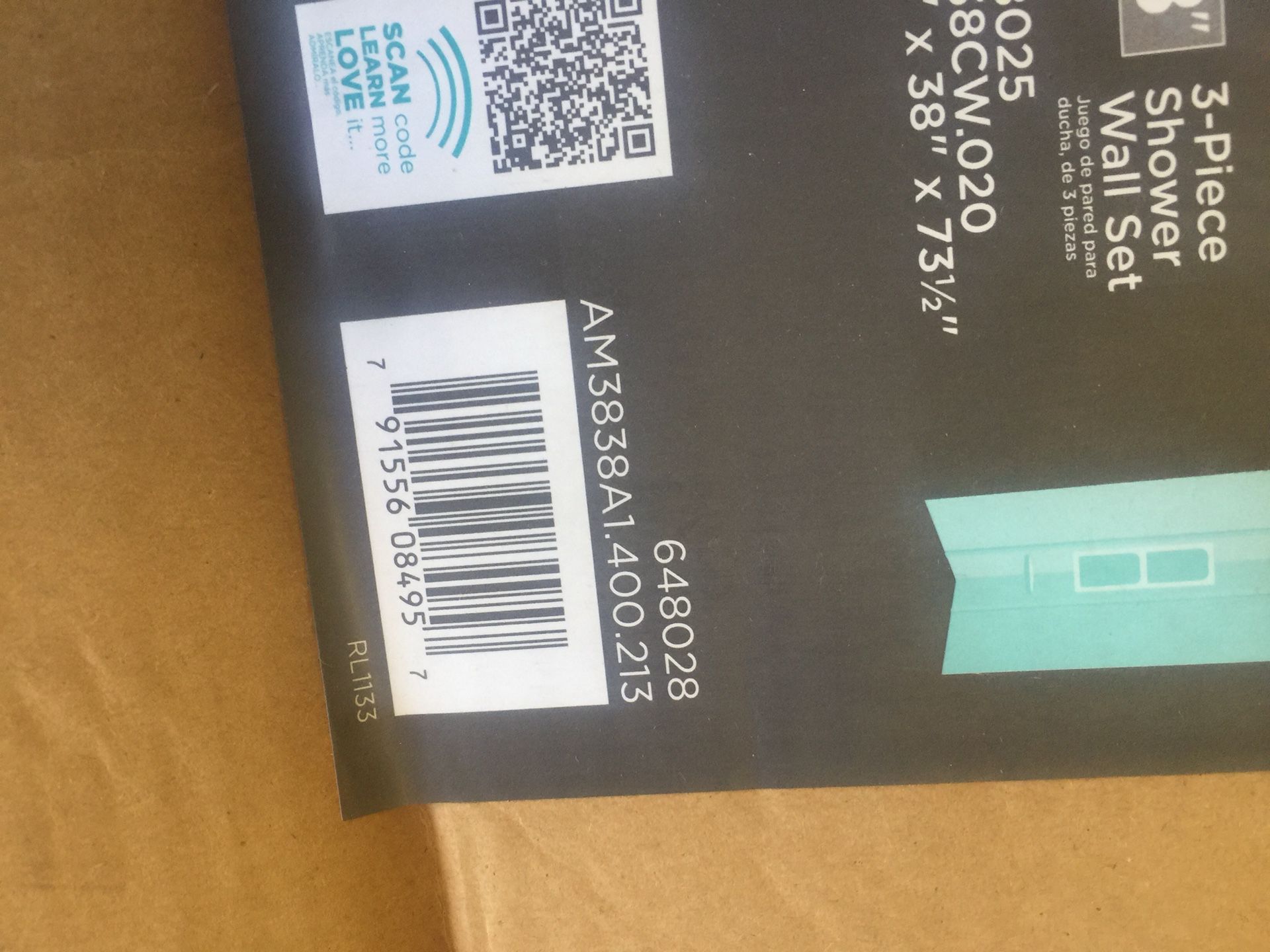 American Standard Axis 22.0625in to 50.375in W Silver Curved Shower