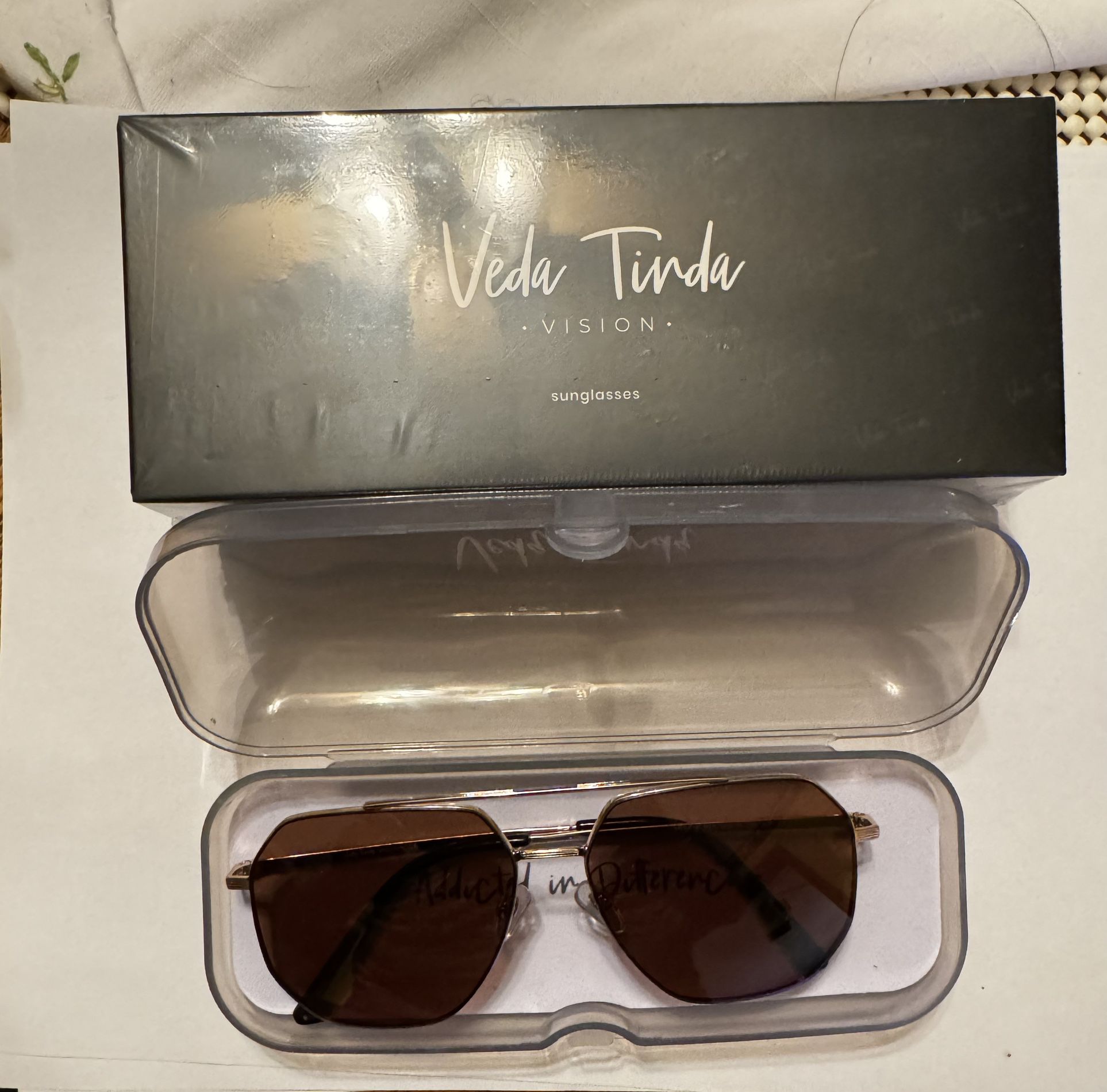 Veda Tinda Oversized Aviator Sunglasses for Men Women Polarized Large Square Trendy Driving Sun Glasses