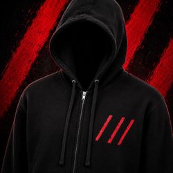 Official Gary Numan “Intruder” Black Zip Hoodie Men’s - Small