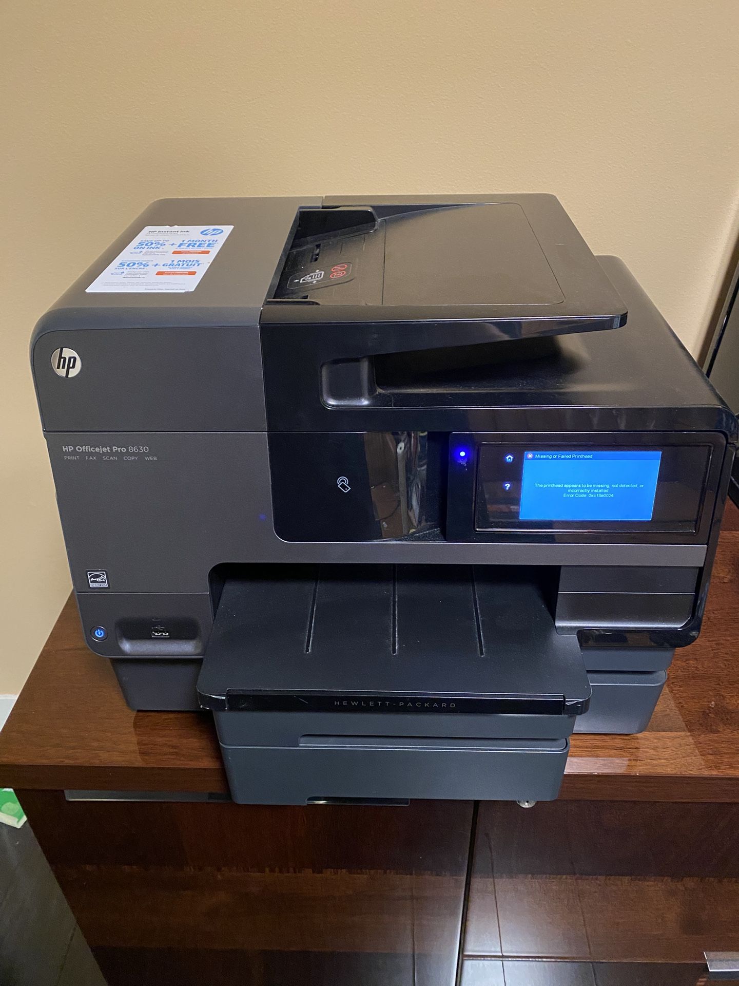 For Repair/Parts: HP Officejet Pro 8630 Printer 