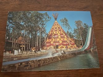 Vintage Amusement Park Teepee Postcard
