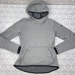 Nike Women's Dri-Fit Athletic Pullover Hoodie Sweatshirt, Size S (Gray) 