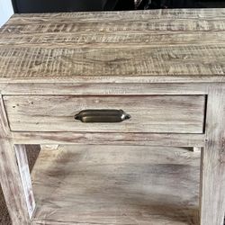 India Wood Night Stand 25X25X16deep