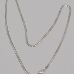 14K White Gold Cuban Chain 2.6mm 18in 9.9g C2