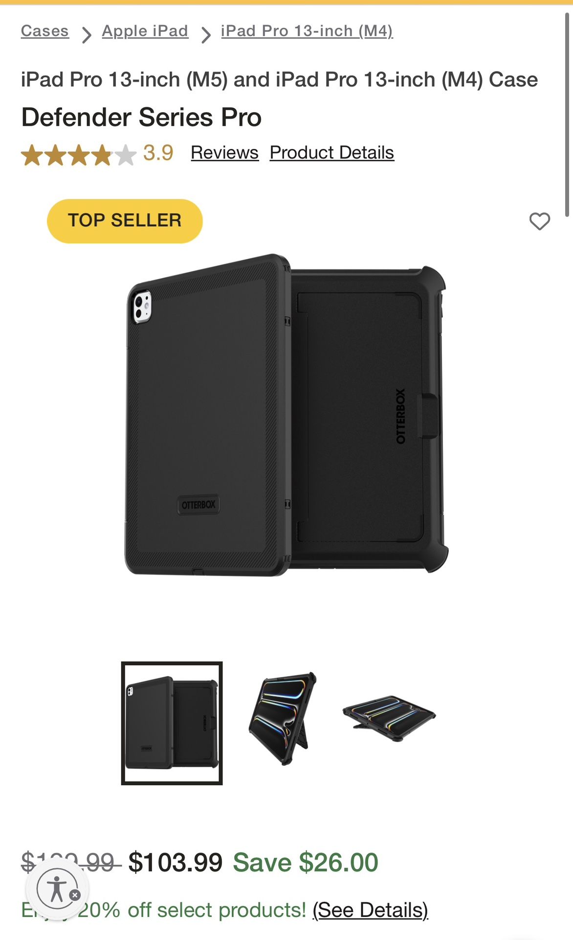 APPLE IPAD M4 13 OTTERBOX FEFENDER SERIES CASE