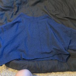 POOF New York, navy/black sweater