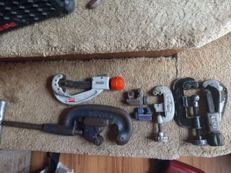 7pc Vintage & Heavy Duty Pipe Cutter Lot - RIDGID, Craftsman, BrassCraft