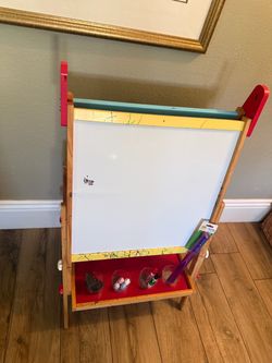 Kids Wooden Art Easel with Storage Tray