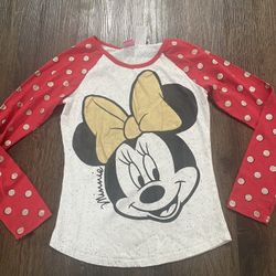 Girls Disney Minnie Mouse Long Sleeve Shirt Size 14/16 #14