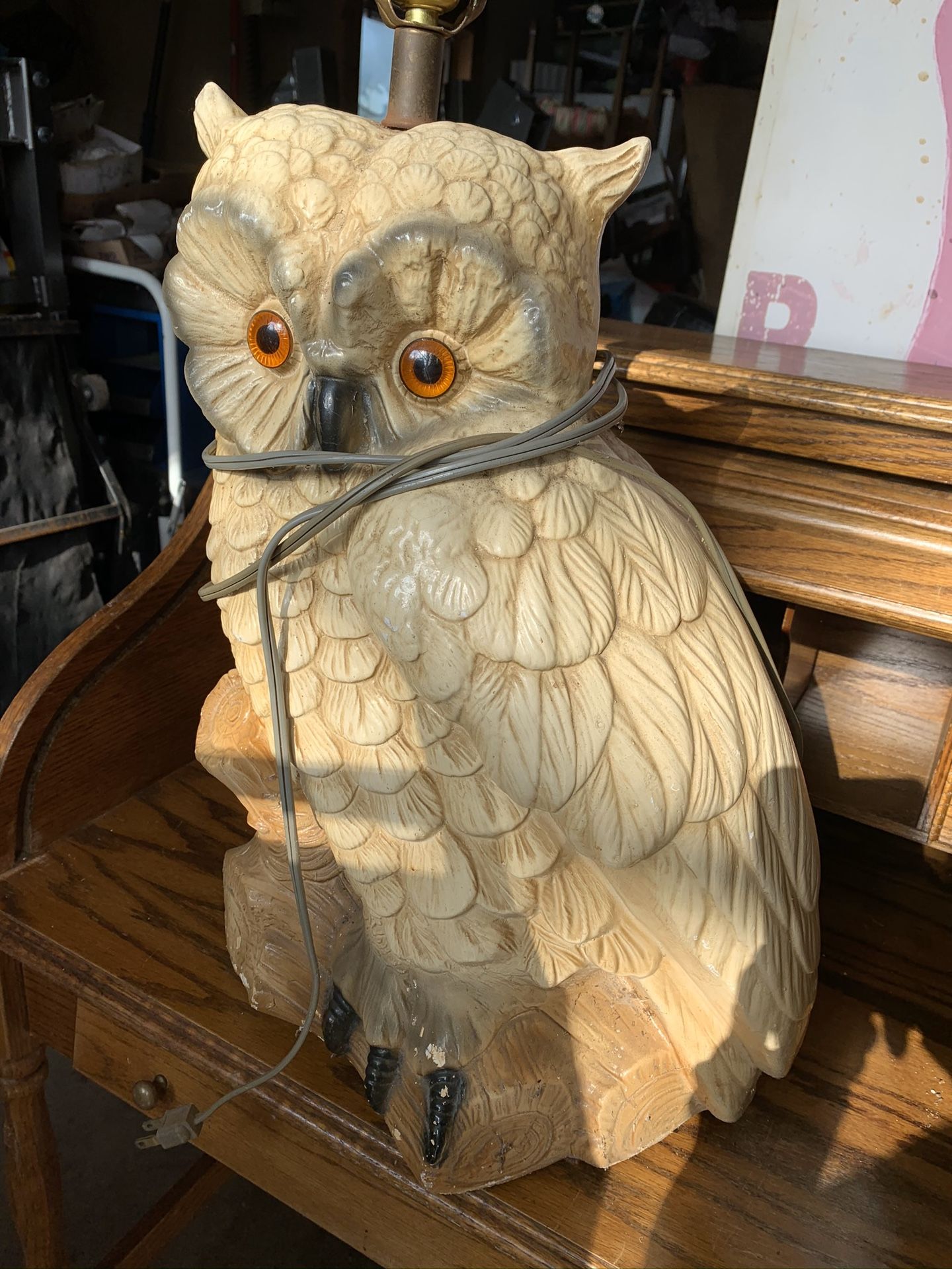Vintage owl lamp