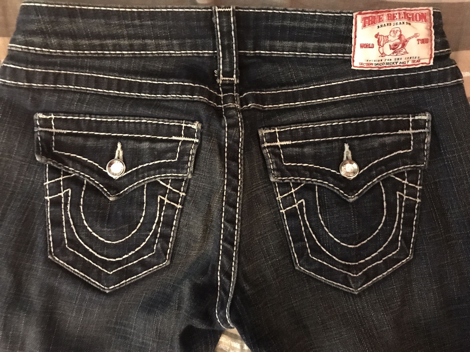 True religion RHINESTONE women jeans size 26 like new