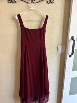 Burgundy Sleeveless Midi Dress Size L