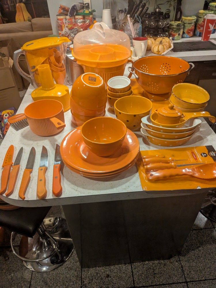 Orange KITCHEN items