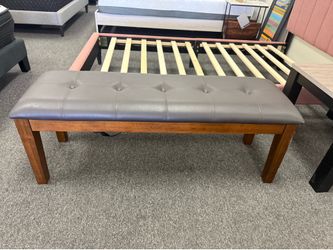 Leather bench