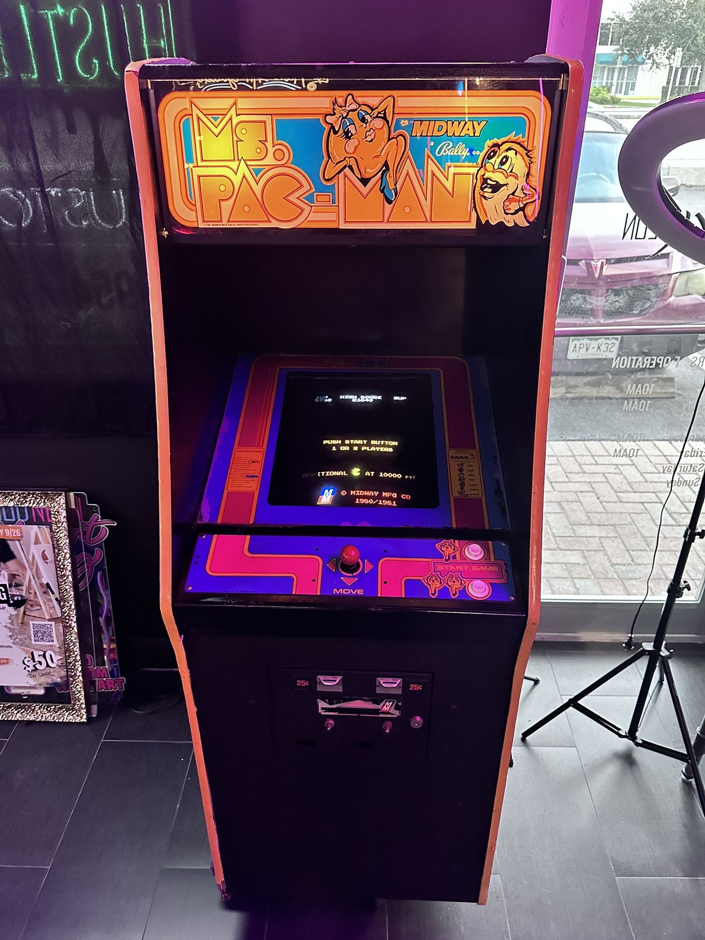 Original Original 1981 Bally Midway Ms Pac Man Arcade Game Working!