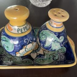 Salt and pepper dispenser  Hand made  