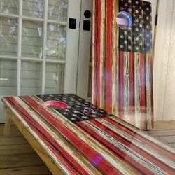 American Flag Cornhole Set