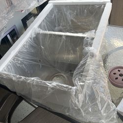 Cinc Para Cosina doble Compartimiento Es De Los Hondos Nuevo