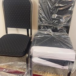 Brand new space saver stackable dining chairs set of 4