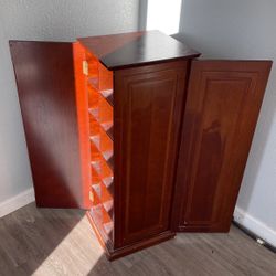 Corner Pedestal back to back shelf box and two 2 doors
