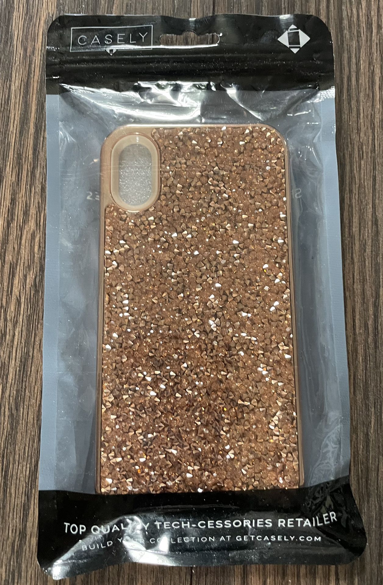 Brand New Casely Rose Gold Crystal iPhone X/XS Case