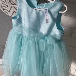 Easter Blue Teal Dress Kids Girls 3T 