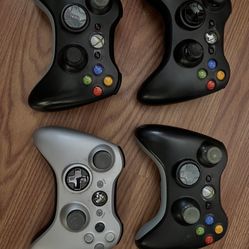 4 Microsoft Xbox 360 Wireless Controllers OEM