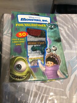 Disney Pixar Monster Inc Foil Valentines - NEW