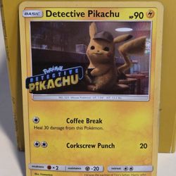 Detective Pikachu Movie promo - SM190 (Stamped) Damage Pokemon TCG